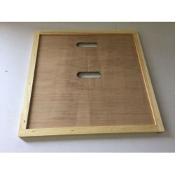 Crown board national wood porter bee escape holes
